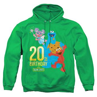 Sesame Street 20th Birthday Group Adult Pull Over Hoodie