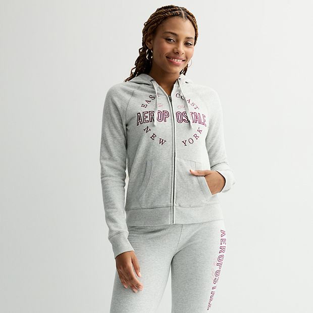 Sweat à Capuche Aéropostale Turquoise - Taille S/P, Fermeture éclair Devant, Occasion Très Bon état