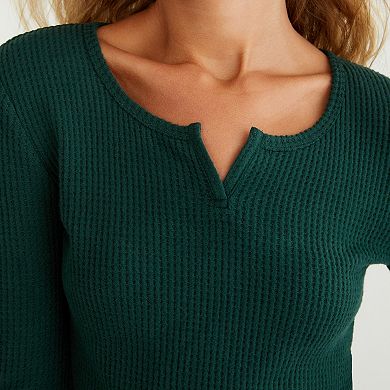 Juniors' Aeropostale Notch Neck Long Sleeve Tee