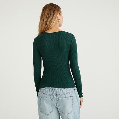 Juniors' Aeropostale Notch Neck Long Sleeve Tee