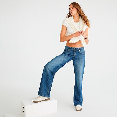 Juniors' Aeropostale Low Rise Baggy Wide Leg Denim Jeans