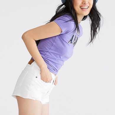 Juniors' Aeropostale High Rise Bleach Destroy Shorty