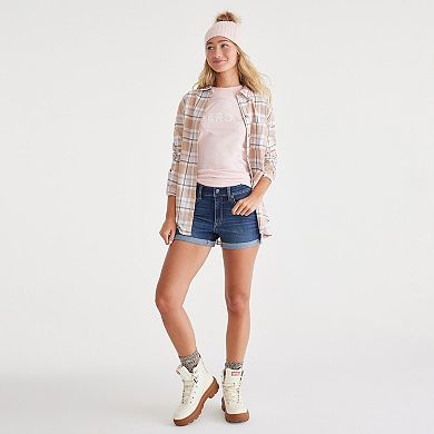 Juniors' Aeropostale High Rise Dark Denim Shorts