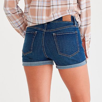 Juniors' Aeropostale High Rise Dark Denim Shorts
