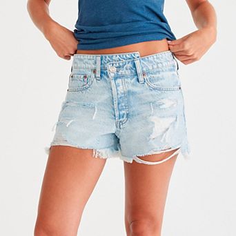Juniors' Aeropostale High Rise Light Crossover Shorts