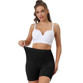 Women's Mid-Thigh Boxer Underwear Full Coverage Soft Stretch Boyshorts Panties
