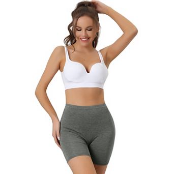 Women's Mid-thigh Boxer Underwear Full Coverage Soft Stretch Boyshorts Panties