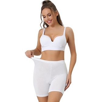 Women's Mid-Thigh Boxer Underwear Full Coverage Soft Stretch Boyshorts Panties