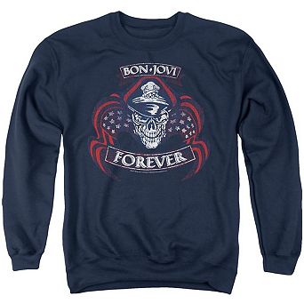 Bon Jovi Forever Skull Adult Crewneck Sweatshirt