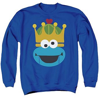Sesame Street Christmas Nutcracker Cookie Monster Adult Crewneck Sweatshirt