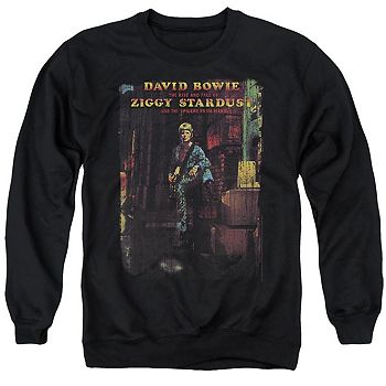 Liquid Blue unisex adult David Bowie Ziggy Retro Print T-shirt T Shirt, Black, Large US price in