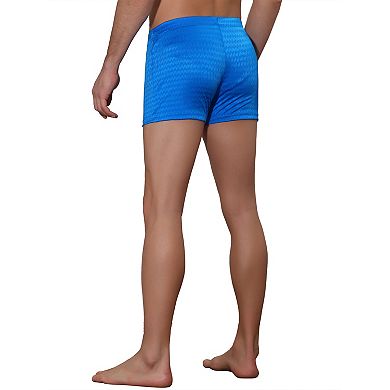 Men's Solid Color Drawstring Waist Summer Beach Pool Swim Trunks