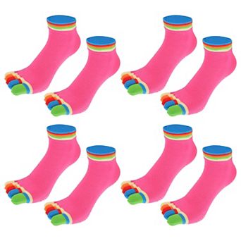 4 Pairs Full Finger Toe Socks Unisex Five Finger Socks