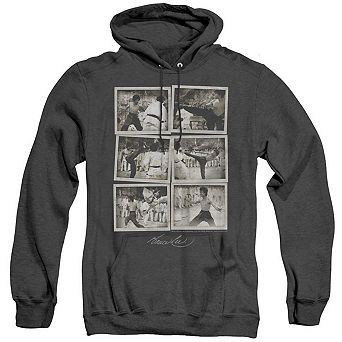 Bruce Lee Snap Shots Adult Heather Hoodie