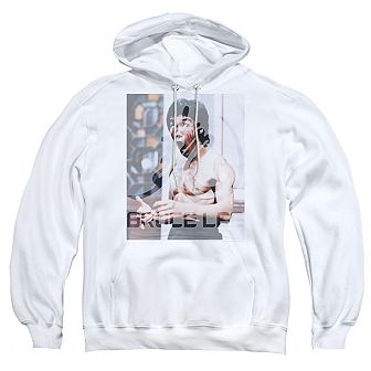 Bruce Lee Revving Up Adult Pull Over Hoodie