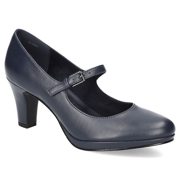Easy Street Women's Zest Mary Jane Platform Pumps - Navy (10 XW)