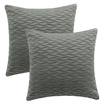 2 pc Throw Pillow Covers Luxury Textured Pillowcases Soft Cozy Cushion for Couch 18 x 18 Inch