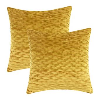 2 pc Throw Pillow Covers Luxury Textured Pillowcases Soft Cozy Cushion for Couch 18 x 18 Inch