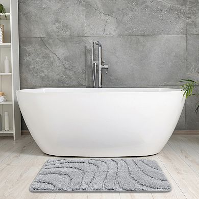 1 Pcs Non Slip Bath Mat Bathroom Rug Absorbent Washable Microfiber for Shower Room Floor 20" x 32"