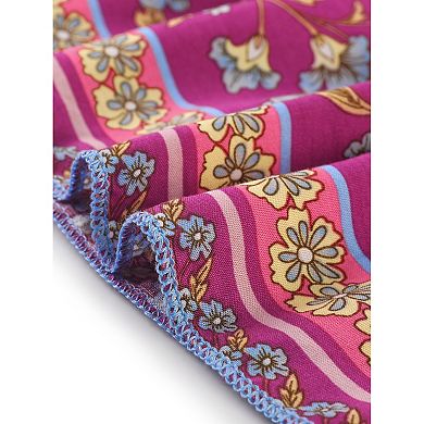 Women's Midi Ruffled Flutter Sleeve Smocked Boho Floral Dress