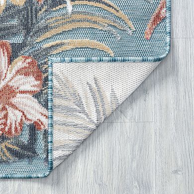 KHL Rugs Callie Transitional Aqua Scatter Mat Rug