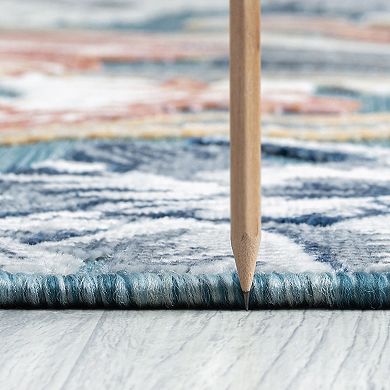 KHL Rugs Callie Transitional Aqua Scatter Mat Rug