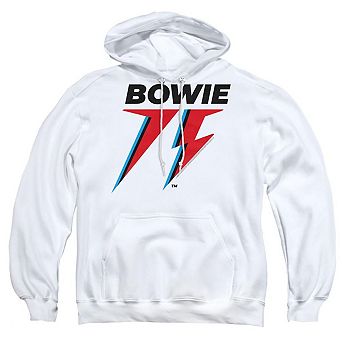 David Bowie Bowie 75 Logo Adult Pull Over Hoodie
