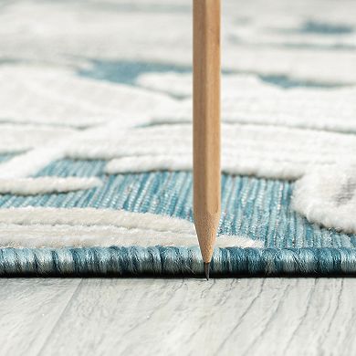 KHL Rugs Daisy Transitional Aqua Area Rug