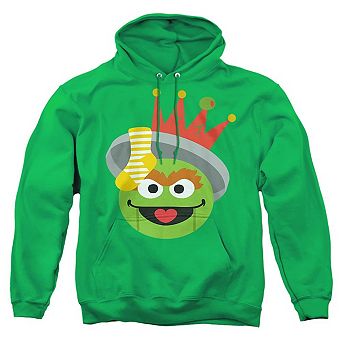 Sesame Street Christmas Nutcracker Oscar The Grouch Adult Pull Over Hoodie