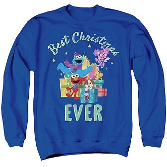 Sesame Street Merry Christmas Elmo Tango Abby Cadabby Adult Crewneck Sweatshirt