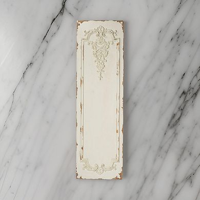 71 Inch Tall Wall Art Panel Set Of 3, Traditional Design, Elegant Off White