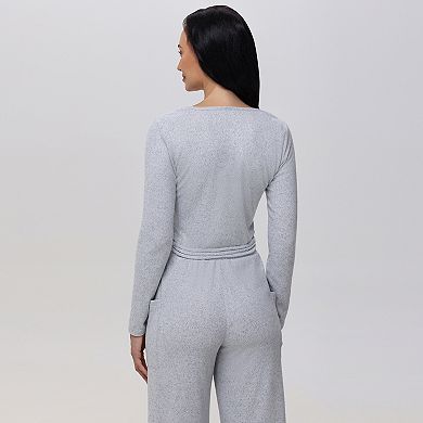 Women's Adyson Parker Ballet Wrap Pajama Top & Pajama Pants Set