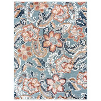 KHL Rugs Lilia Transitional Aqua Area Rug