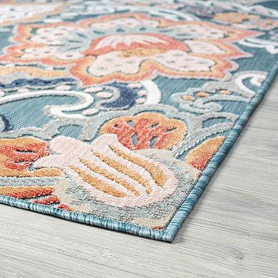 KHL Rugs Lilia Transitional Aqua Area Rug