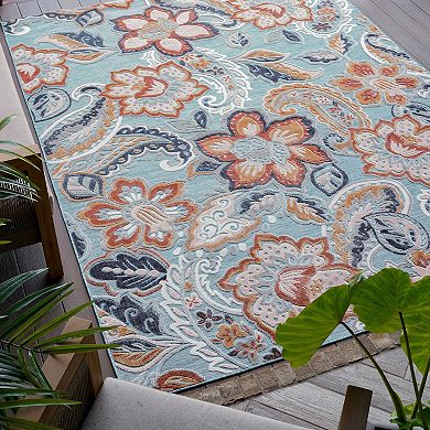 KHL Rugs Lilia Transitional Aqua Area Rug