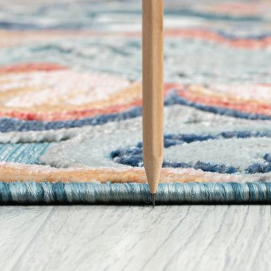 KHL Rugs Lilia Transitional Aqua Area Rug