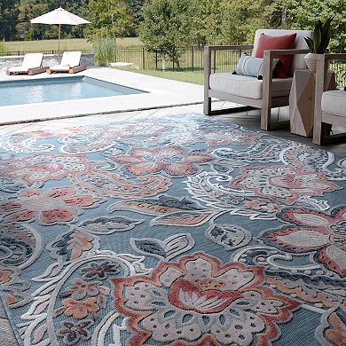 KHL Rugs Lilia Transitional Aqua Area Rug
