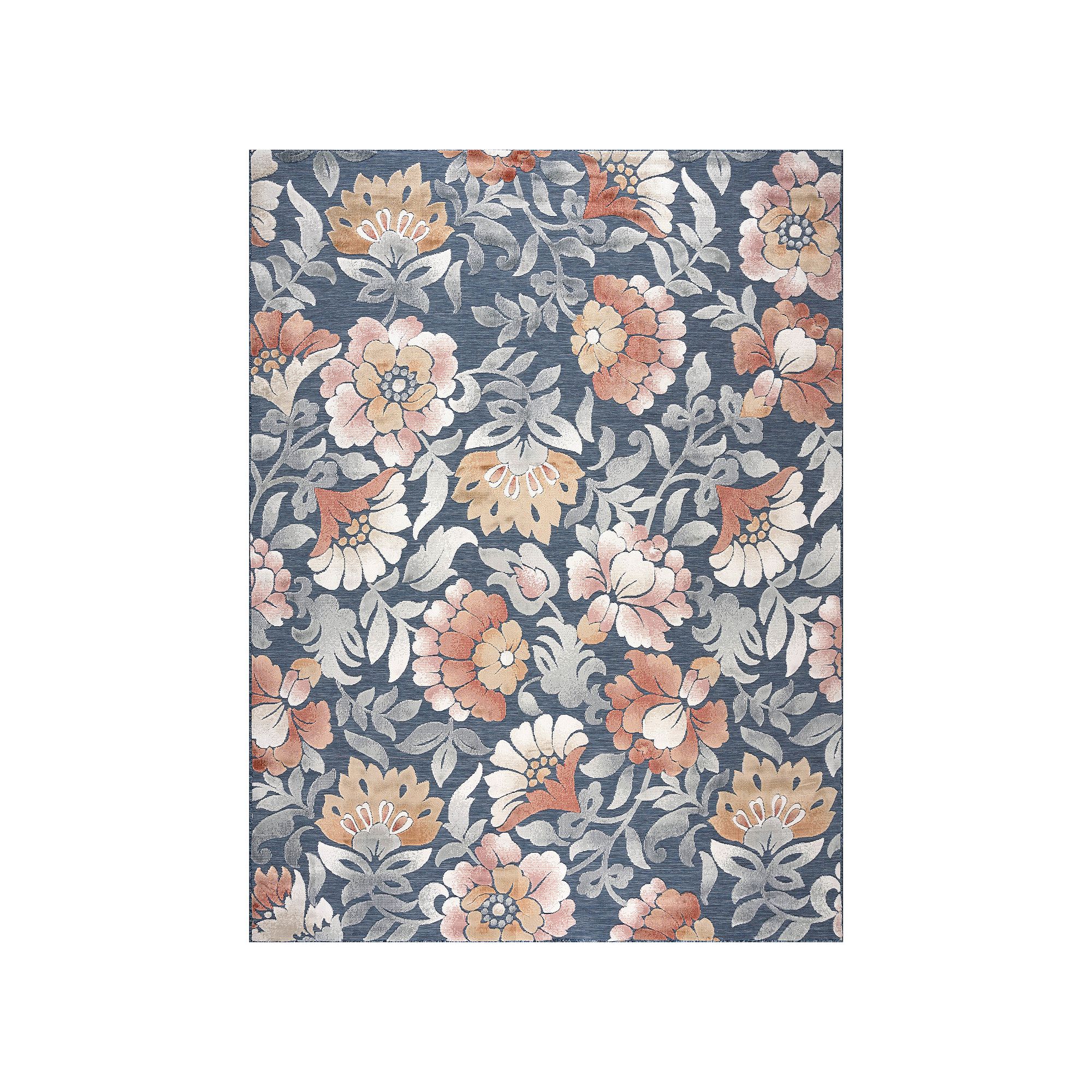 KHL Rugs Elaina Transitional Dark Blue Area Rug