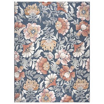 KHL Rugs Elaina Transitional Dark Blue Area Rug