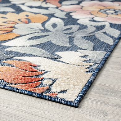 KHL Rugs Elaina Transitional Dark Blue Area Rug