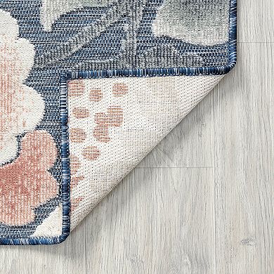 KHL Rugs Elaina Transitional Dark Blue Area Rug