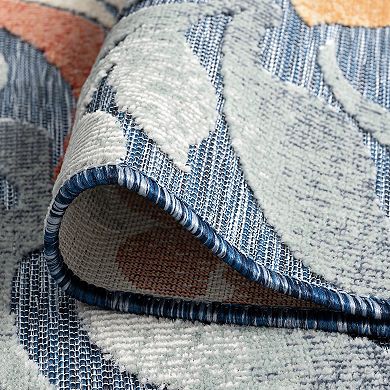 KHL Rugs Elaina Transitional Dark Blue Area Rug