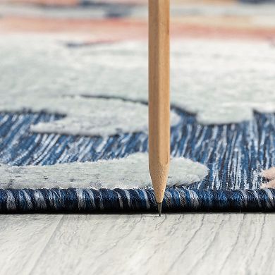 KHL Rugs Elaina Transitional Dark Blue Area Rug