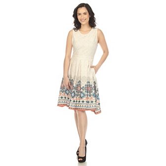 Women's Fit And Flare Knee Length Dress