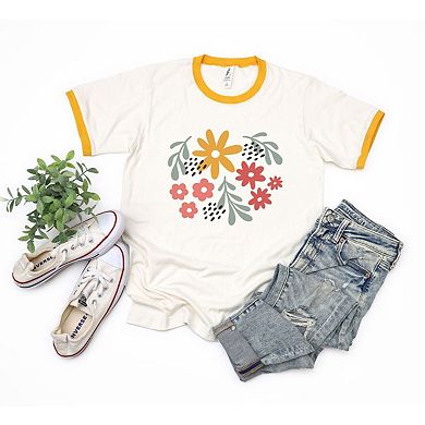 Daisies And Ruscus Ringer Tee