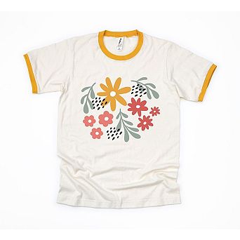 Daisies And Ruscus Ringer Tee