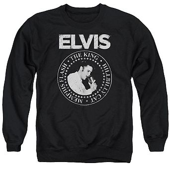 Elvis Presley Rock King Adult Crewneck Sweatshirt