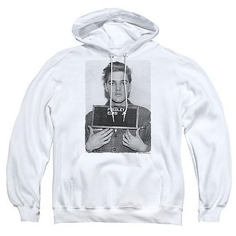 Elvis Presley Army Mug Shot Adult Pull Over Hoodie