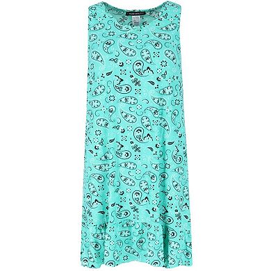 5 More Minutes Women's Paisley Sleeveless Sleep Gown