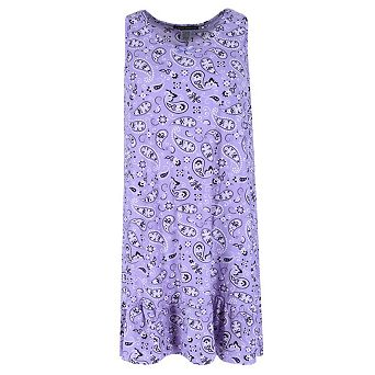 5 More Minutes Women's Paisley Sleeveless Sleep Gown
